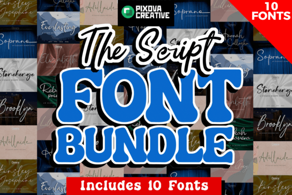 Script Bundle: 10 Hand-Crafted Fonts for Every Creative Project