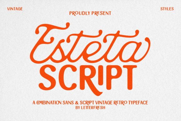 Unleash Retro Charm: The Esteta Script Duo Typeface